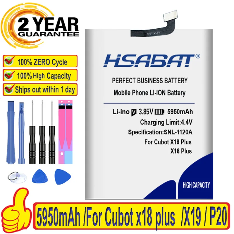 Топ бренд 100% новый аккумулятор 5950 мАч для Cubot x18 plus X19 P20 батареи + Бесплатный