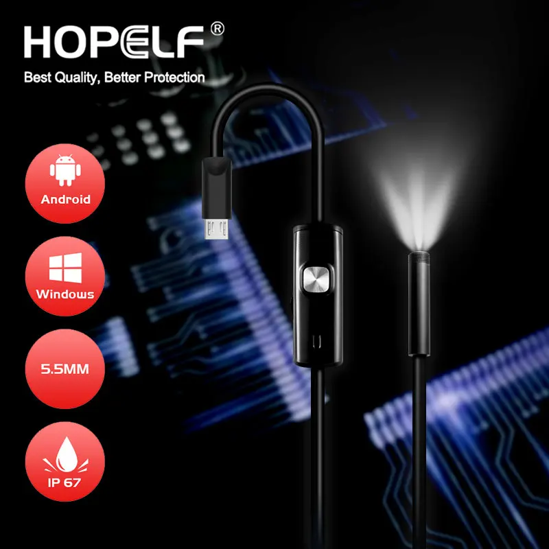 Эндоскоп для Android Phone Type C эндоскопический светодиодный IP67 камера наблюдения