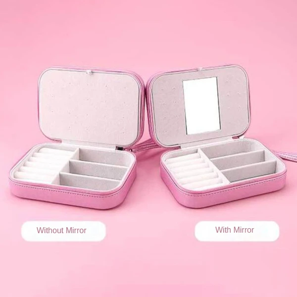 

Portable Jewelry Box Waterproof Small Necklace Bracelet Earring Ring Display Container Travelling Organizing Supplies Accessory