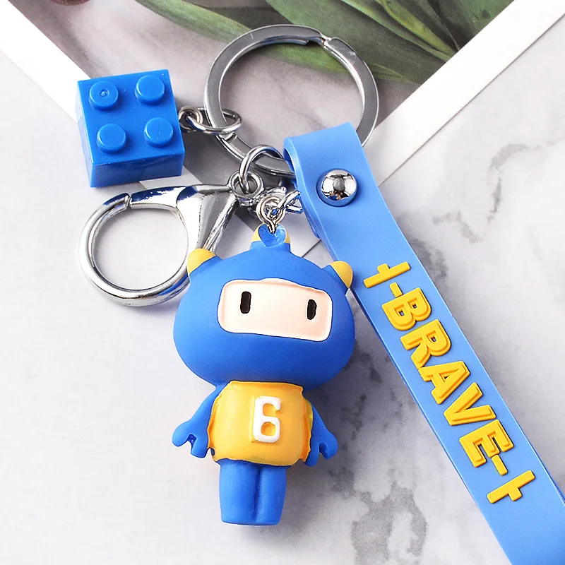 4 цвета милый мультфильм кукла брелок с бесплатной силиконовой ручной ремень