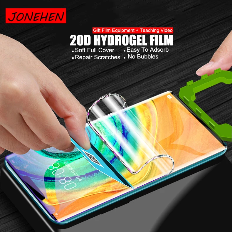 

20D Hydrogel Film Full Cover For Huawei Mate 8 9 10 20 Lite 30 Pro Nova 5 5i Screen Protector Curved Protective Film No Glass
