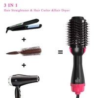 2 in 1 one step hair dryers professional hot air brush hair straightener comb curling brush drier hairbrush hair styling tools
