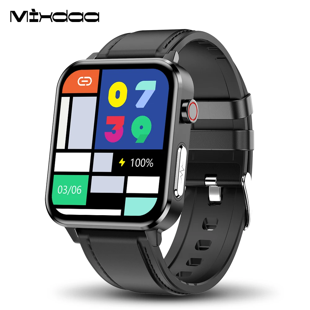 

Mixdaa 1.7 inch Smart Watch ECG Thermometer Heart Rate Blood Pressure Full touch Fitness Tracker IP68 Waterproof for Android ios