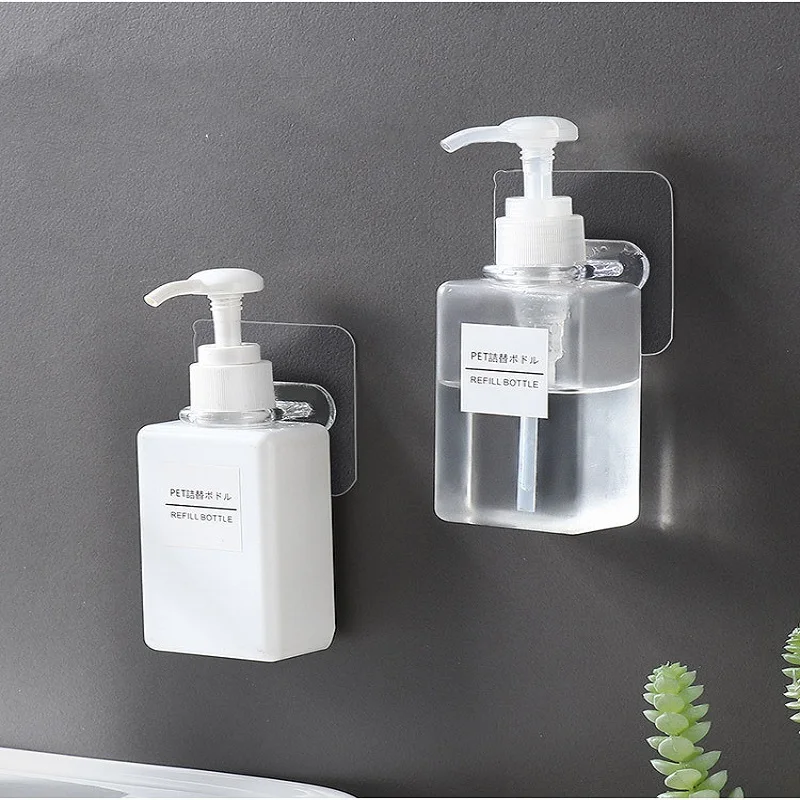 

Multifunctional Transparent Ring Ring Hook Stick Hook Cleaner Receive Stick Hook Punch Free Shampoo Bottle Hanging