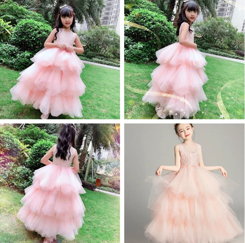 2022 Girls Eleghant Wedding Princess Dress Kids Evening Prom Dresses Bridemaid Ball Gown Party Clothing Carnival Costume | Детская