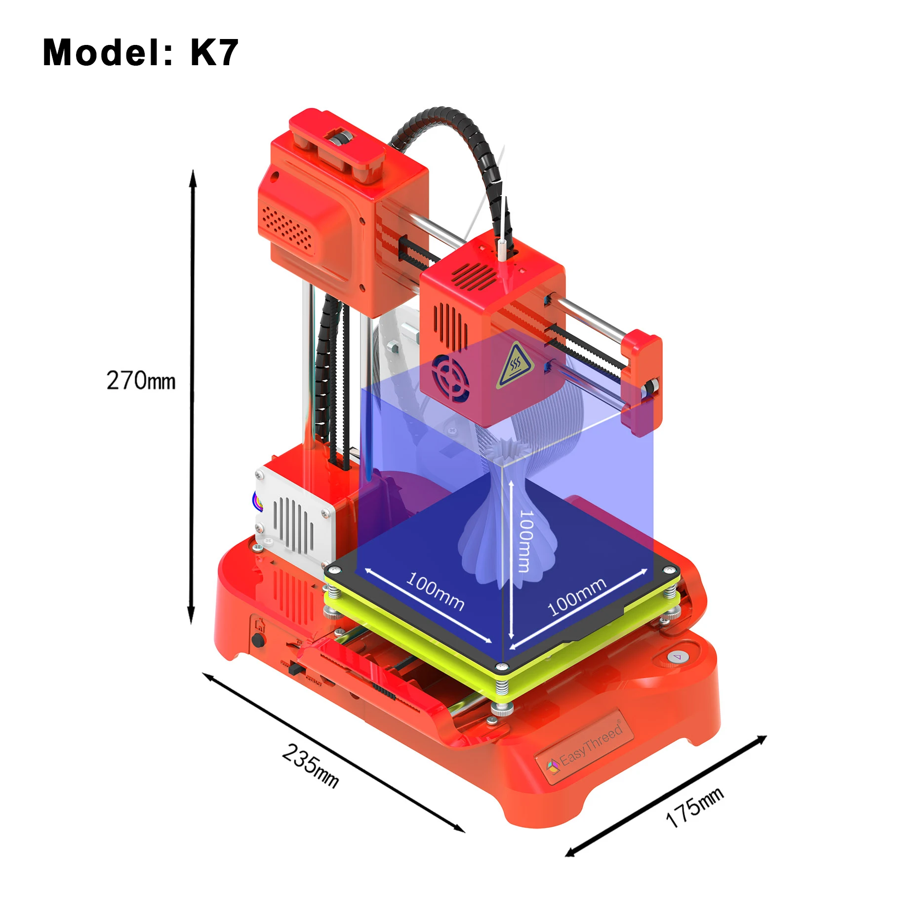Маленький мини 3d принтер EasyThreed дешевый пла смолы FDM Бразилия российский