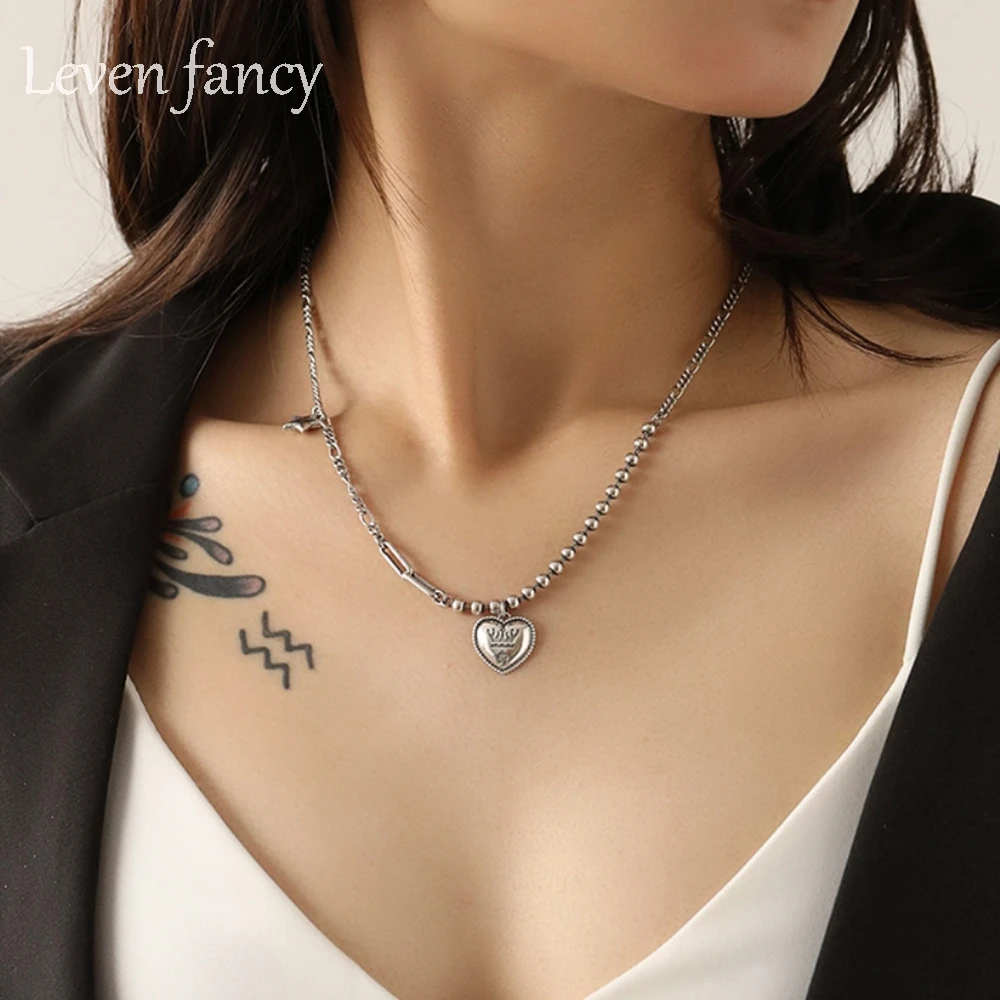 Женское винтажное ожерелье из серебра 925 пробы с бусинами|Ожерелья| |