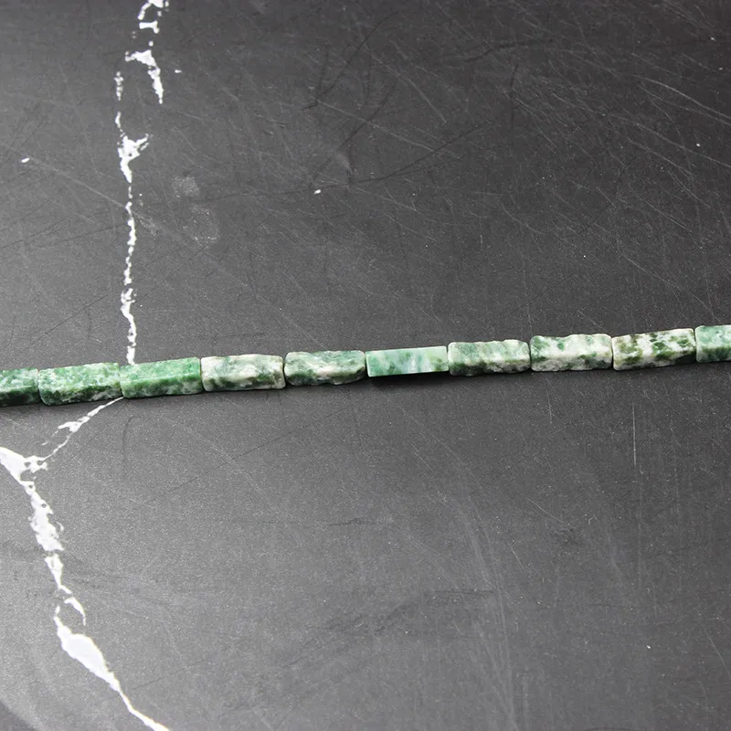 lv wen shi LanLi, модные ювелирные изделия, 4x13 мм, прямоугольные натуральные камни, бусы, сделай сам, для мужчин и wo мужчин, браслет, ожерелье, серьги-гвоздики, аксессуары для изготовления - Цвет: lv wen shi