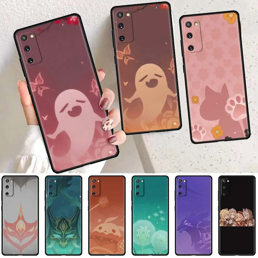 

Funda For Samsung Galaxy S20 S21 FE S10 Lite S9 S10e S8 S7 Edge Phone Case Note 20 Ultra 10Plus Cover Genshin Impact Icon