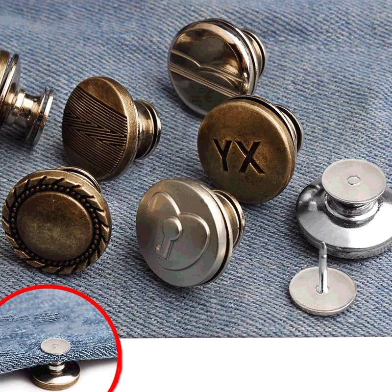 Модернизированные высококачественные пуговицы для талии без гвоздей Съемная