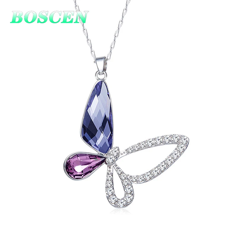 Женское Ожерелье с кулоном BOSCEN подарочное разноцветное ожерелье из