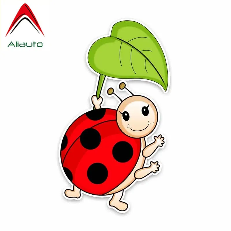 

Стикер Aliauto Модный милый в виде божьей коровки, водонепроницаемая Светоотражающая креативная наклейка, аксессуары для украшения автомобиля, 16 см * 9 см