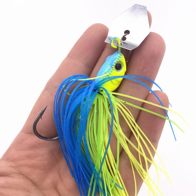 7 г/10 г/14g Pesca рыболовные блесны горчичного цвета крючок Chatterbait приманки