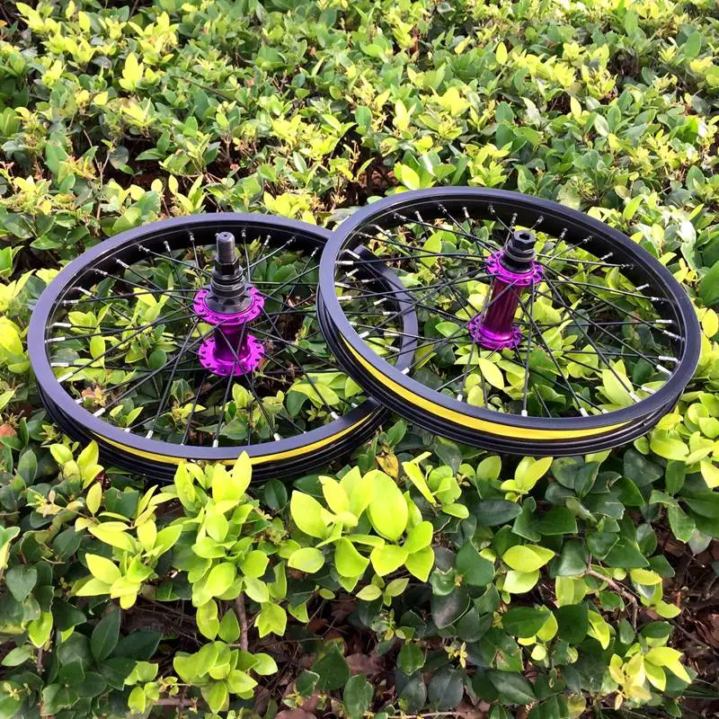 Профессиональная Алюминиевая Ступица с 4 подшипниками колеса для BMX 16 дюймов 36H