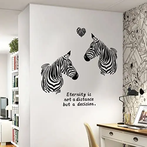 Модные 3D любовь Зебра на стену для домашнего декора анималистический Настенный