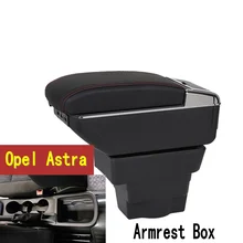 For Opel Astra J gtc Center console Arm Rest Armrest box central Store content with cup holder ashtray with USB interface