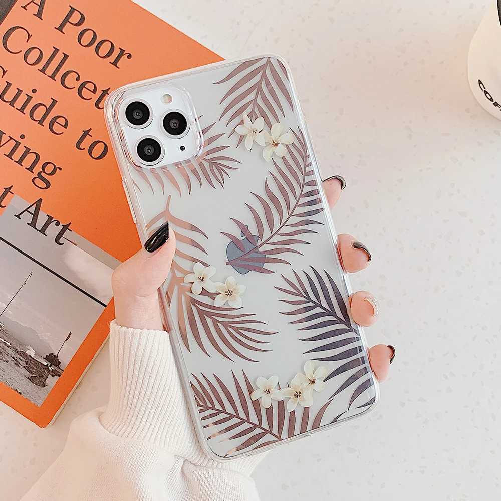 x LOVECOM листья и ананас Прозрачный чехол для телефона для iPhone 11 Pro Max XR XS Max 7 8 Plus X Прозрачная мягкая Гальваническая задняя крышка - Цвет: x