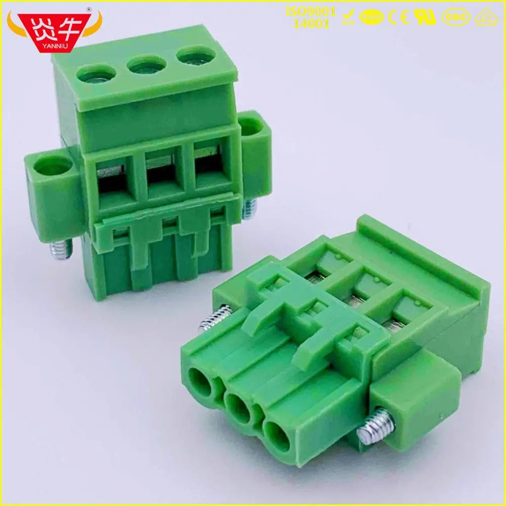 2EDGKAM-5.0-3P KF2EDGKAM-5.0-2P женский 2EDGKAM 5,0 мм 2PIN с фланцем PCB разъем плагин клеммные блоки MVSTBW 2,5/2-ST 1835478 PHOENIX - Цвет: 2EDGKAM-5.0-3P