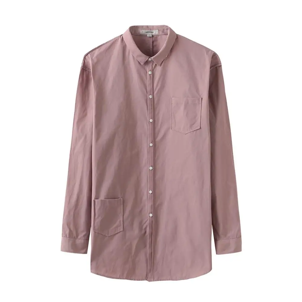 

Mark Fairwhale Autumn Men Fashion Casual Shirts Solid Many Pockets Turn-down Collar Long Sleeve Tops Men 718303012020