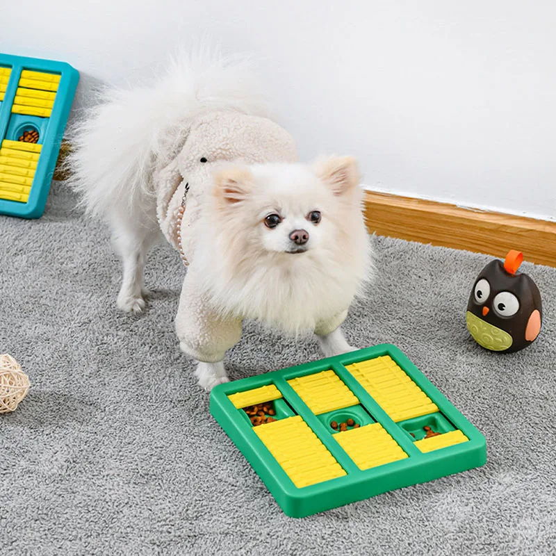 Dog Puzzle Food Fidget Toy Bowl Slow Feeder Interactive Treat Dispenser Game Plate for IQ Training Mental Enrichment | Дом и сад