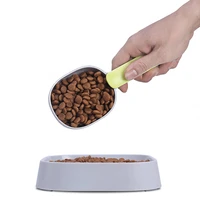 multifunctional dog food spoon pet feeding spoon with sealed bag clip creative measuring cup curved designeasy to clean