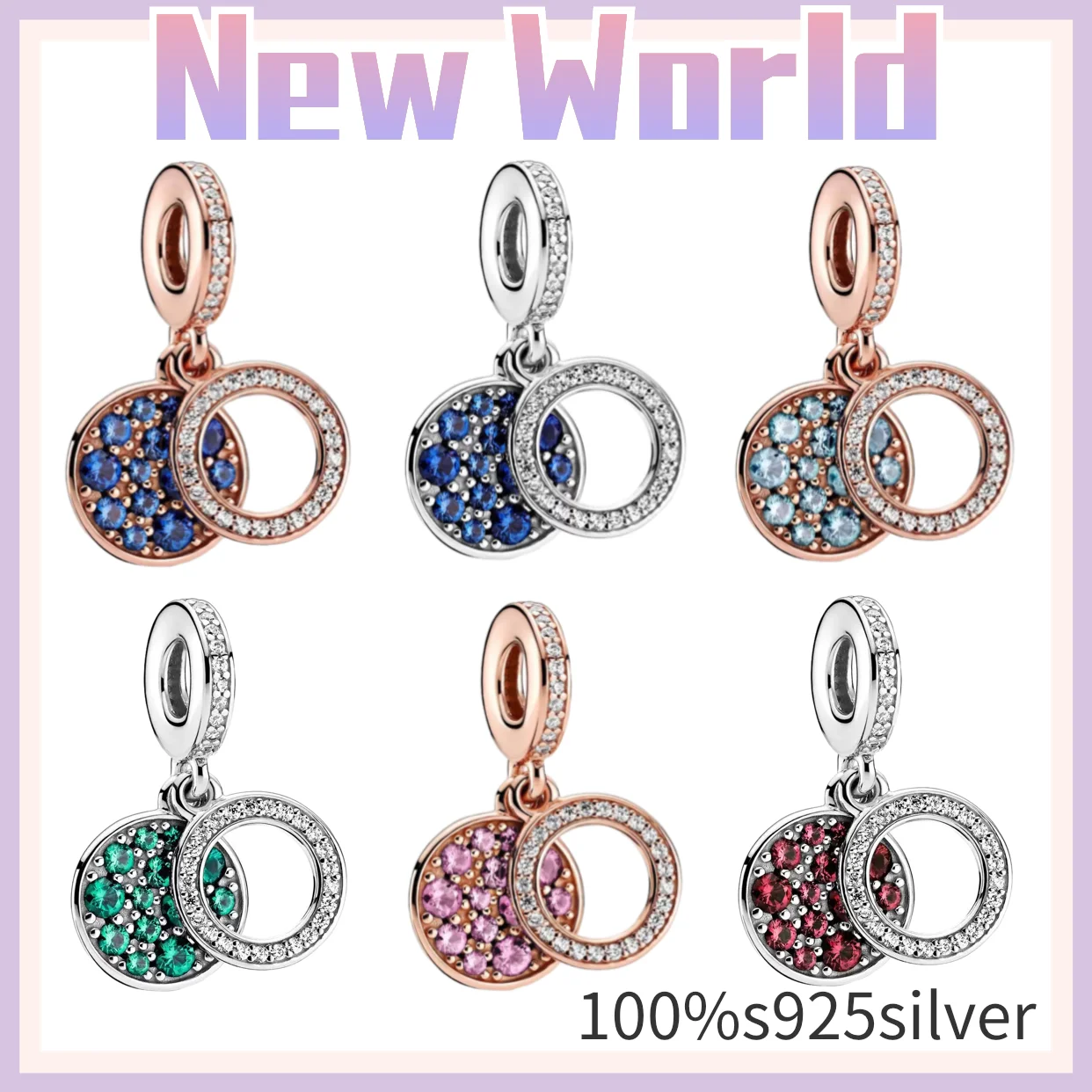 

Valentine's Day Roses Pendant High Quality 925 Sterling Silver Forever Always Love Charm Bead Fit Bracelet Women Gift Jewelry
