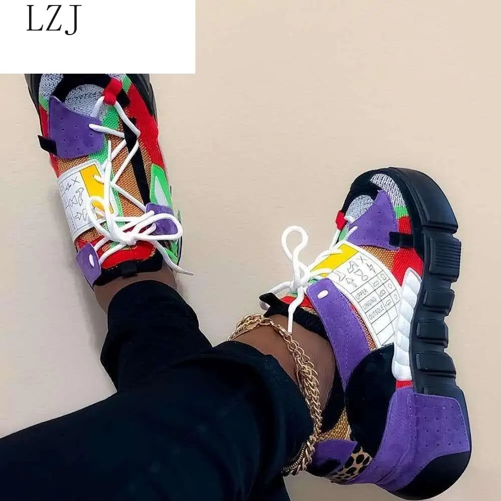 

2020 Casual Shoes Woman Fashion Mixed Colors Platform Sneakers Trainers Women Flat Shoes Zapatos De Mujer Womens Sneaker Basket