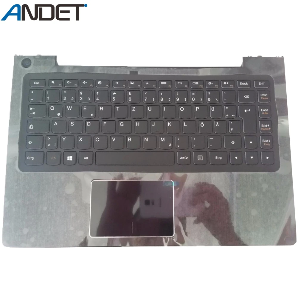Новая Оригинальная клавиатура США для lenovo Ideapad U330 U330P, чехол для рук, Клавиатура Великобритании, верхний чехол, серебристый, черный, большой ключ ввода - Цвет: UK black