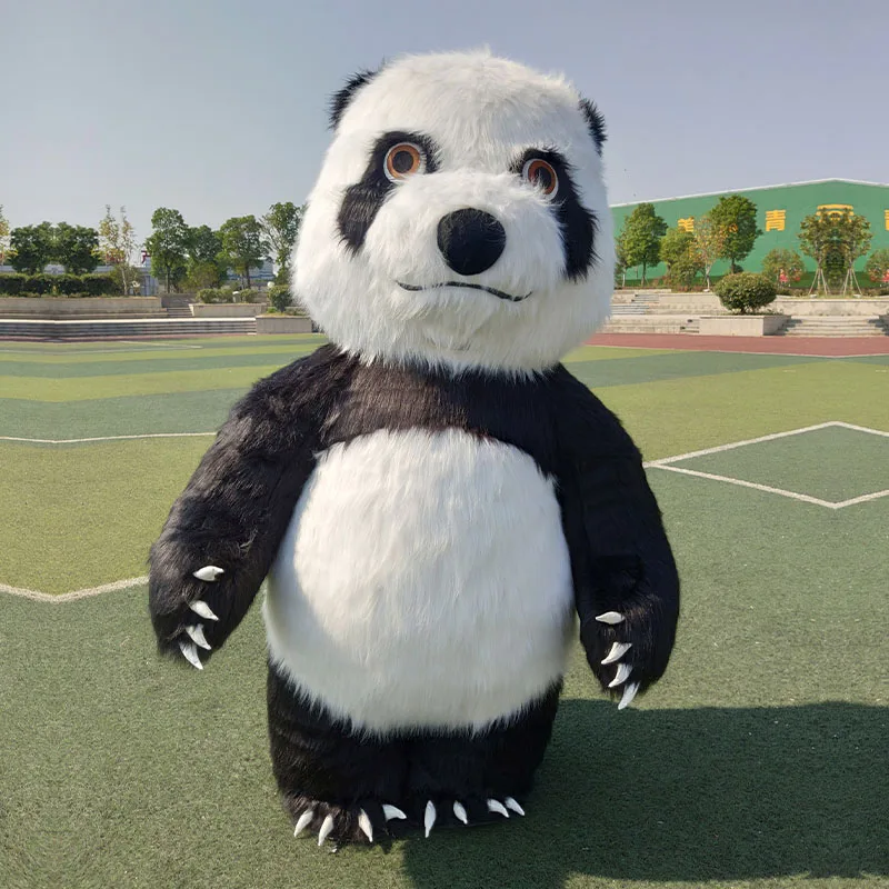 Надувной плюшевый костюм гигантского полярного медведя панды для торговых