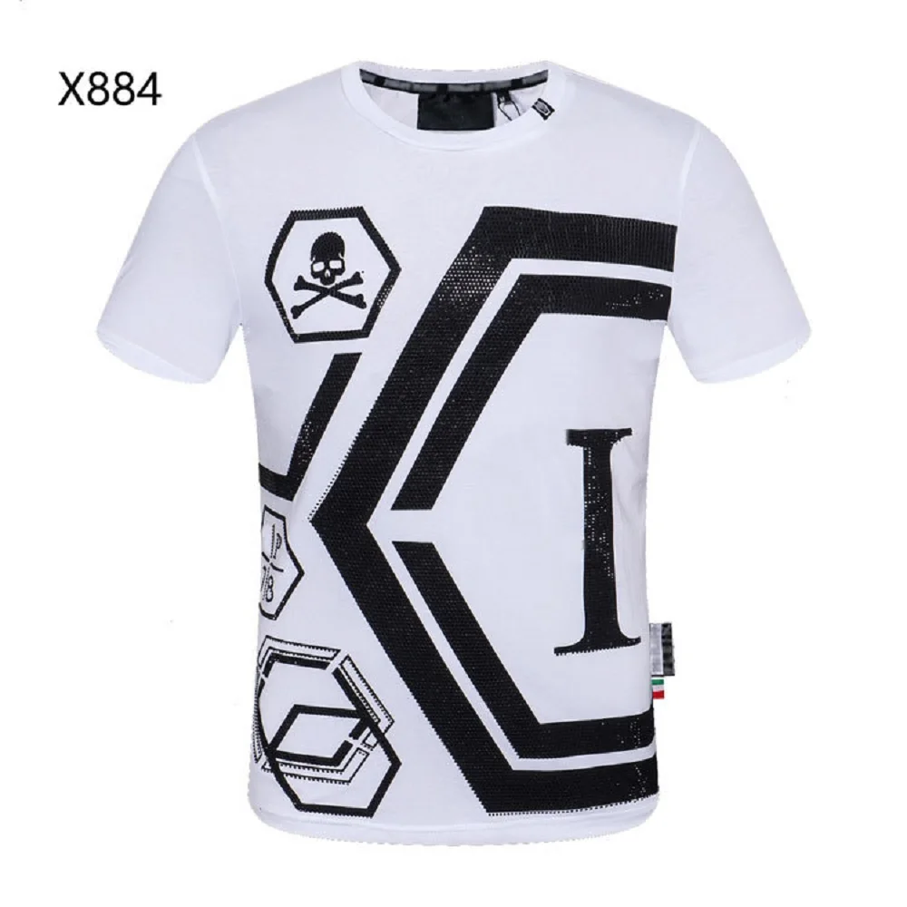 

Pein Top Brand Men 100% Cotten Short Sleeve Streetwear PP Skull T-shirt Man Streetwear Cotton T-shirt Summer Tshirt Men Clothing