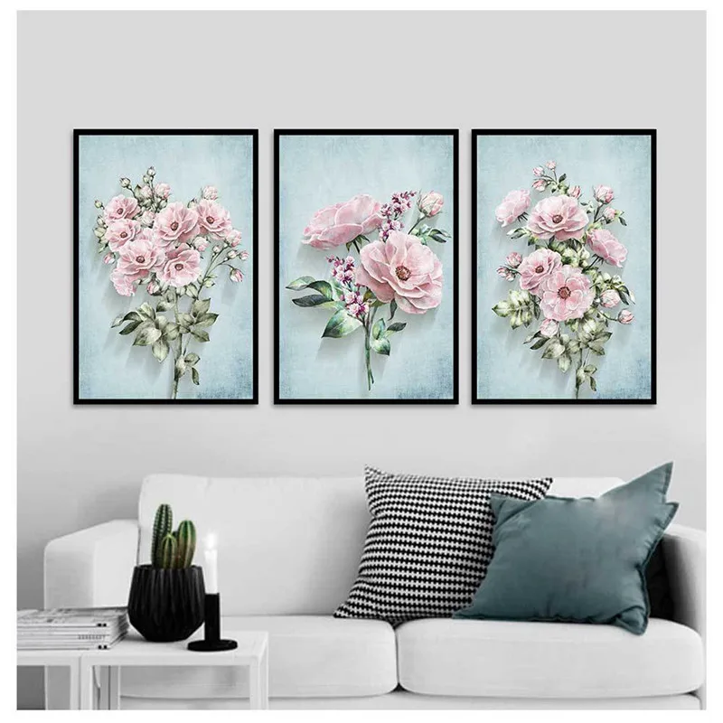 

Rose Flower Paintings Canvas Painting Unframed Decoration Bedroom Pictures Canvas Painting Wall Modern Home Decor Wall Art