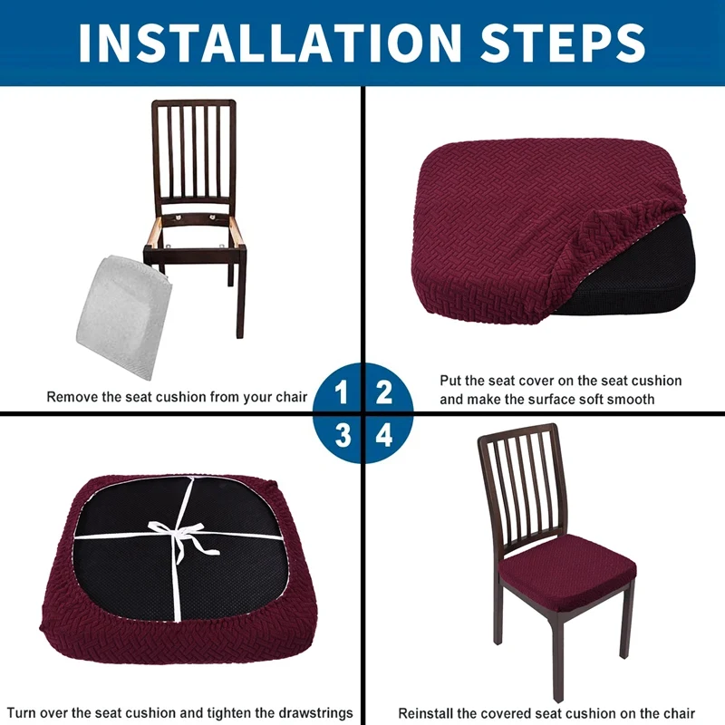 Эластичный чехол на сиденье из спандекса для стула протектор кухонного сиденья