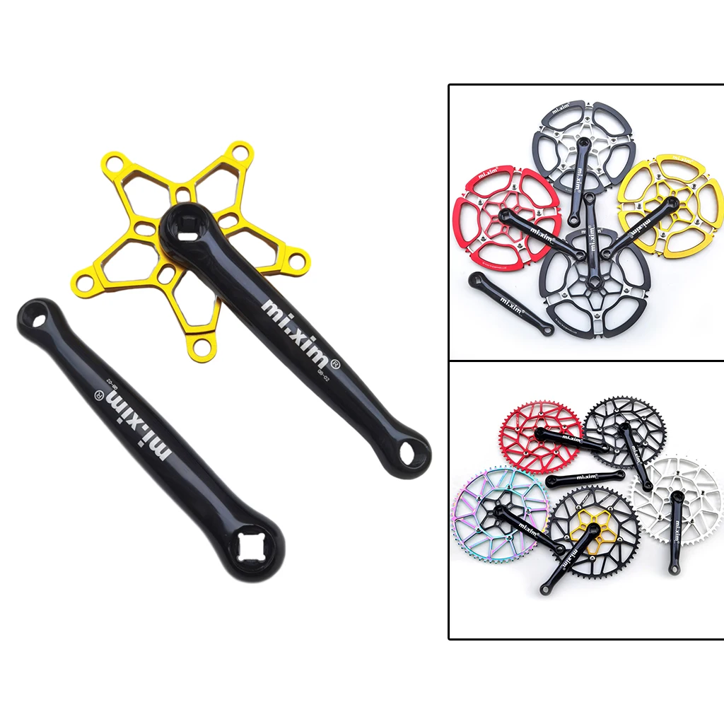 

Bike Crank Set Mountain Road Bicycle Crank Arms 170mm Nuts Repair Parts