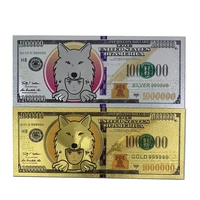 hot saitama inu crypto gold foil plastic banknotes saitama coin cryptocurrenc cards for collection saitama erc 20 creative gift