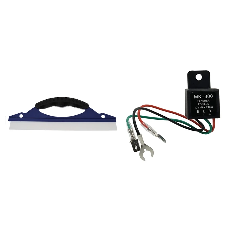 

1 Pcs Car Shower Washing Body Windshield 30cm & 1 Pcs LED Flashing Light 3 Pin DC 12V Turn Signal Flashing Light Relay