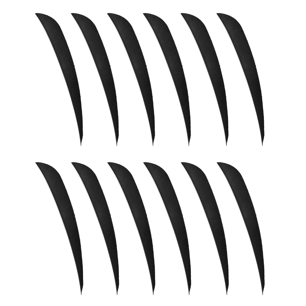 

MagiDeal 12 Pieces Archery Feathers 3'' Wood Carbon Bamboo Arrow Fletching Vanes Outdoors Target Shooting