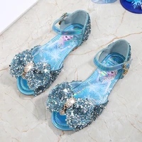disney princess elsa summer girls sandals baby shoes childrens shoes little girl bow diamante shoes