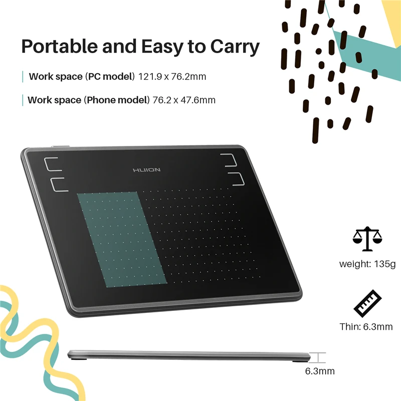 HUION H430P графические цифровые планшеты для рисования фирменный планшет OSU игровой планшет с аккумулятором стилус с подарком