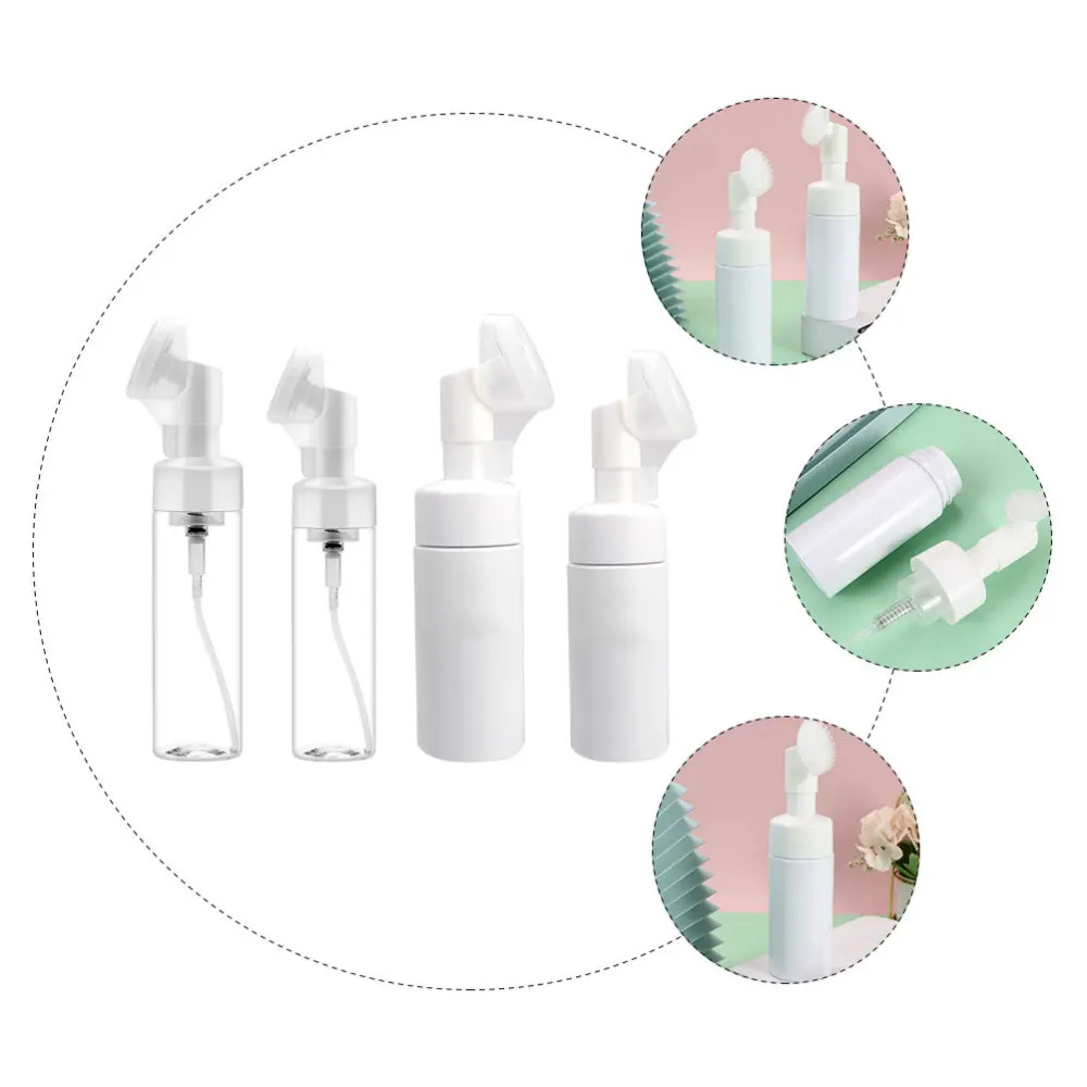 

4pcs Facial Cleansing Brush Pore Deep Cleansing Brush with Bottle Makeup Bottle