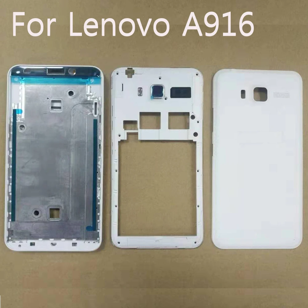 Корпус для lenovo A916 Передняя средняя рамка Задняя крышка батареи с объективом