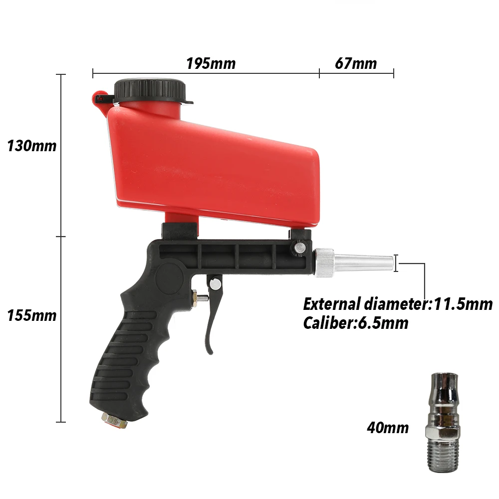 Portable Home DIY Mini Blasting Device 90psi Sandblaster Antirust Adjustable Sandblasting Machine Auto Cleaning Tools Car Washer