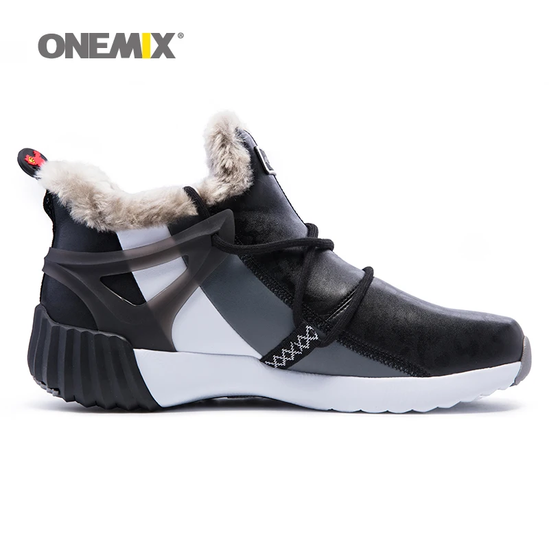 ONEMIX Men Warm Winter waterproof Boots for Women High Long Sneakers Outdoor Sport shoes Athletic Trainer Walking Sneakers