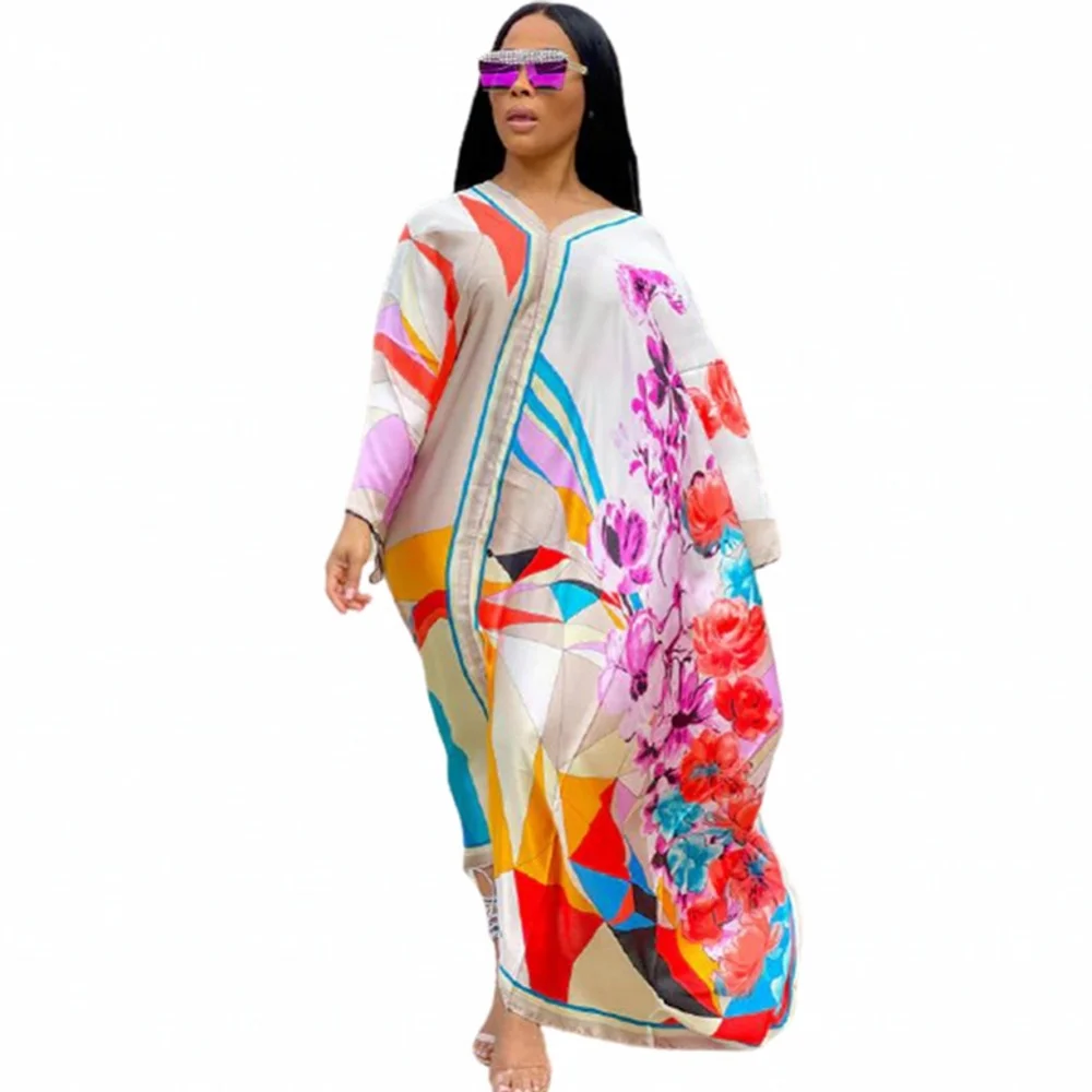 

Африканская женская одежда Boubou 2021 с Африканским принтом Дашики, платья с рукавом летучая мышь из Анкары, вечернее платье для девушек