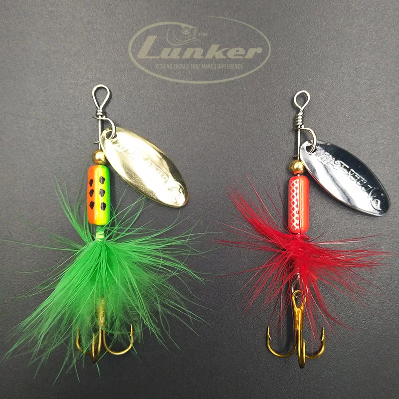 Lunker spinner 3 5g 7g упаковка хвост петуха Кристальный крик пресноводная рыболовная
