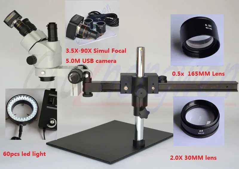 Тринокулярный микроскоп FYSCOPE 3 5x ~ 90X с siмультифокальным фокусным расстоянием