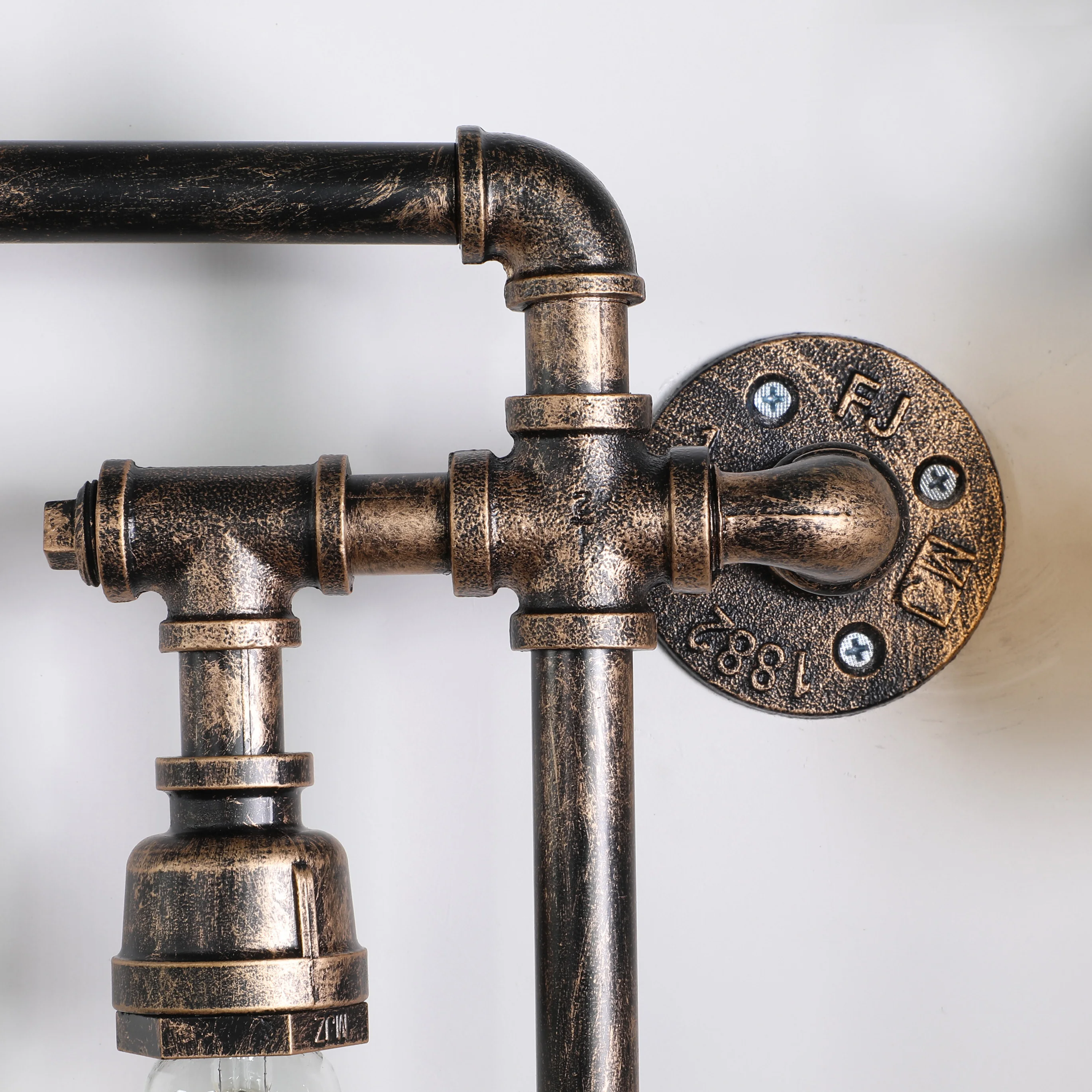 Креативная американская сельская промышленная лампа для кафе и бара настенная