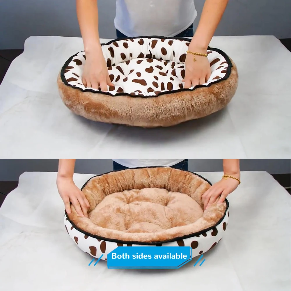 Cats Soft Plush Puppy Nest Cushion Pet Bed Mat For Small Medium Big Dogs Winter Warm Cat Dog Sleeping House | Дом и сад