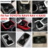 central control front water bottle drink cup holder decor panel cover trim accessories for toyota rav4 rav 4 xa50 2019 2022
