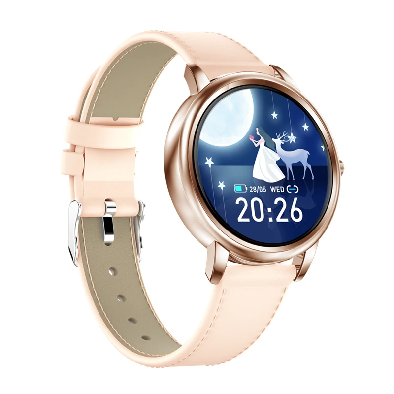 

MK20 Smart Watch Full Touch Screen 39mm diameter Women DIY Face Smartwatch gift for Women Girls With Android IOS