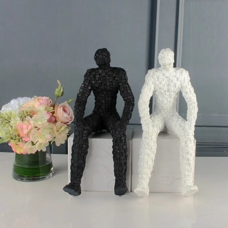 Современная роскошная статуя абстрактного истончика мозаичная Мужская